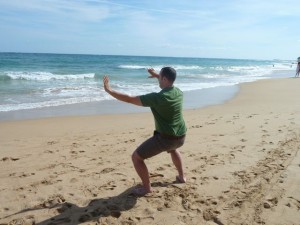 Tai Chi on the Beach Fan